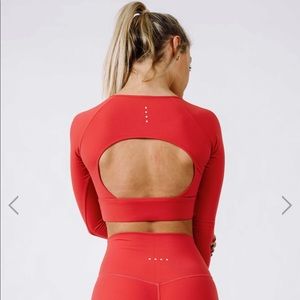 ACTA Long Sleeve Crop, Cardinal, Small